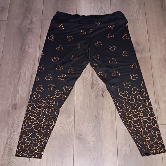Disney‎ Black and Gold Mickey Mouse Leggings - Picture 5 of 7